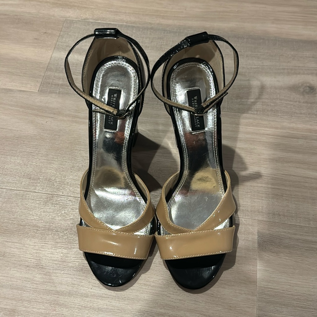 White House Black Market Whbm Black And Tan High Heels Size 8.5